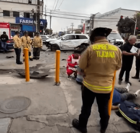 Aparatoso choque múltiple en Zona Centro deja un lesionado