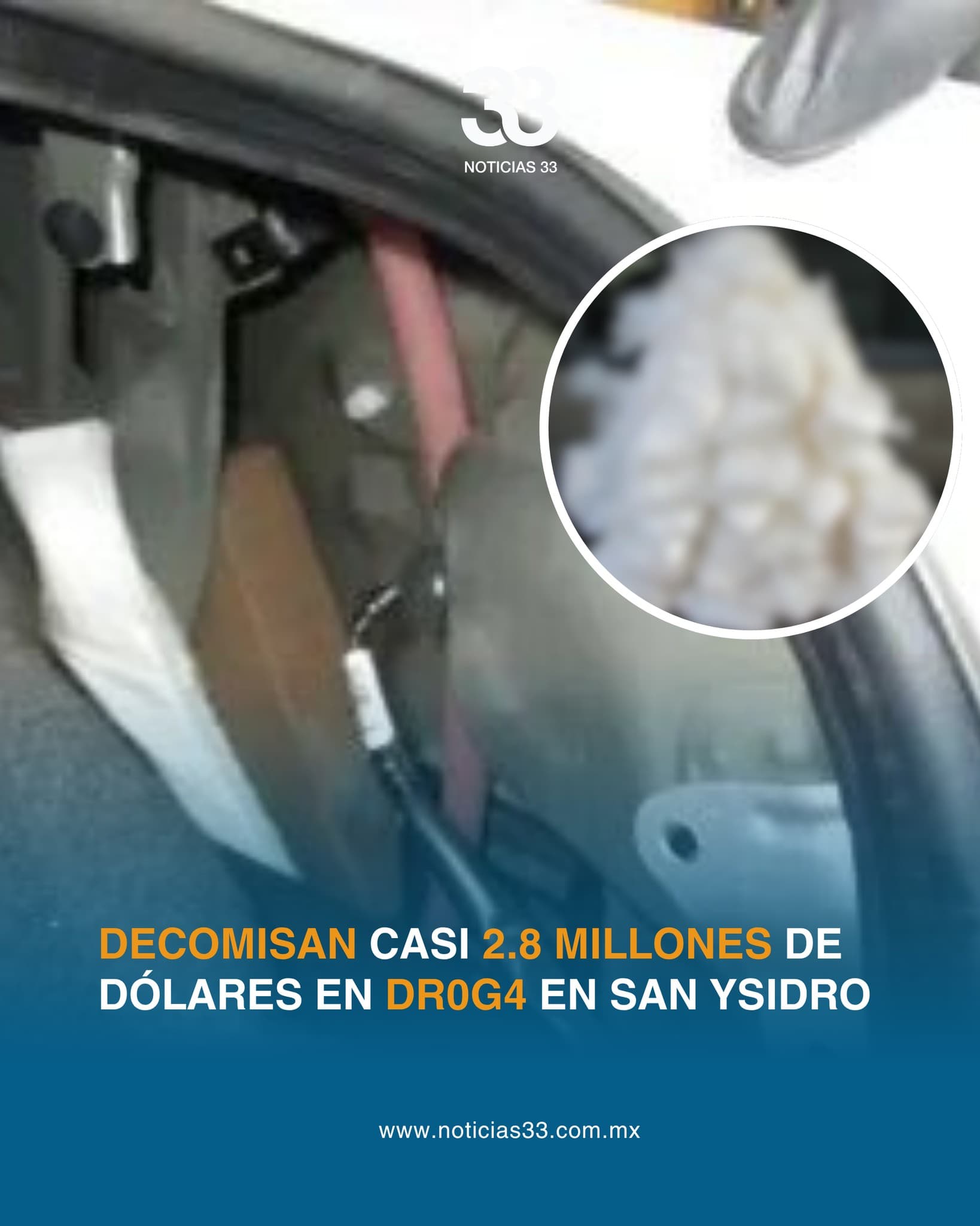 Agentes de CBP decomisan casi 2.8 millones de dólares en f3nt4nil0 y met4nfet4min4