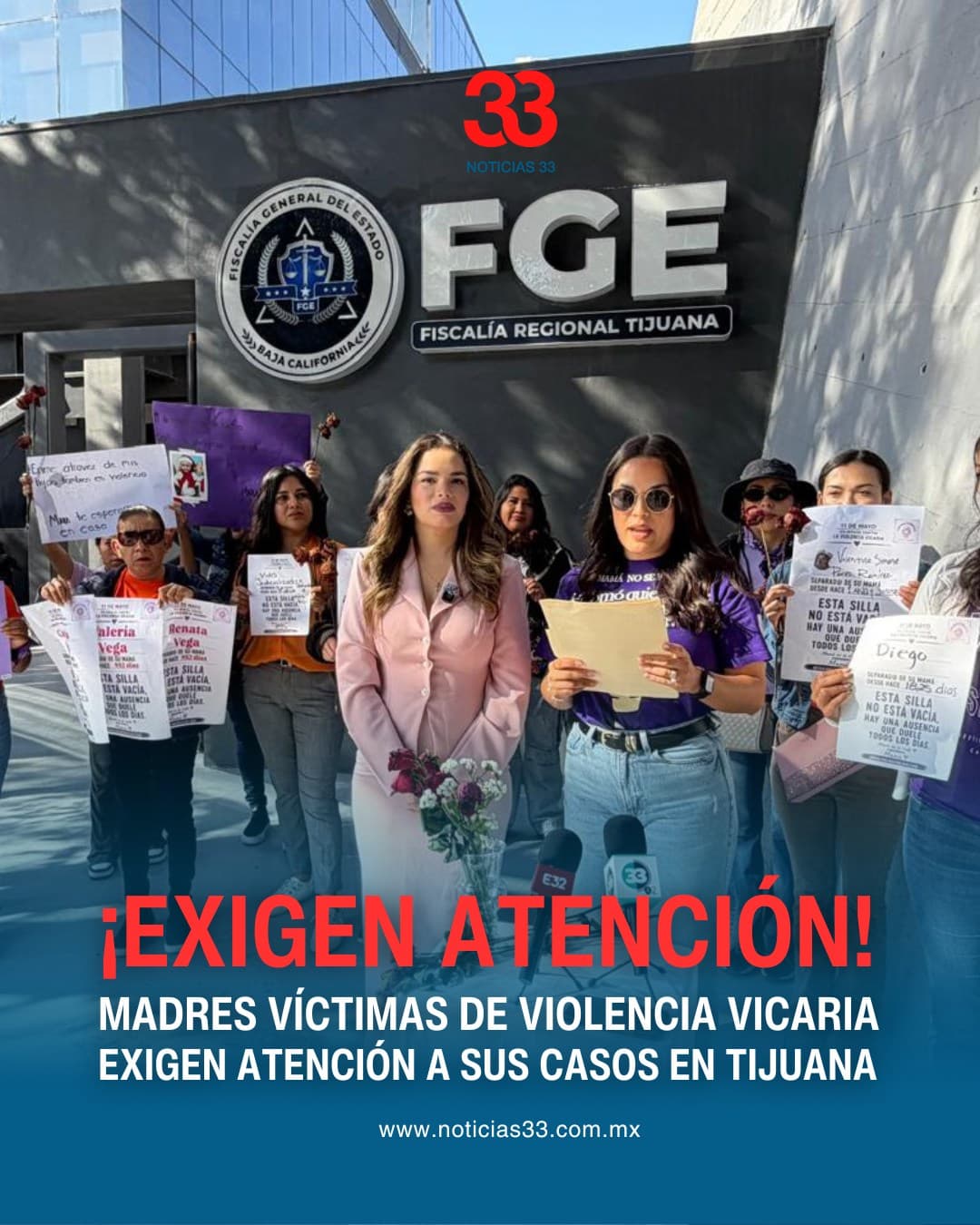 Madres protestan contra violencia vicaria en Tijuana